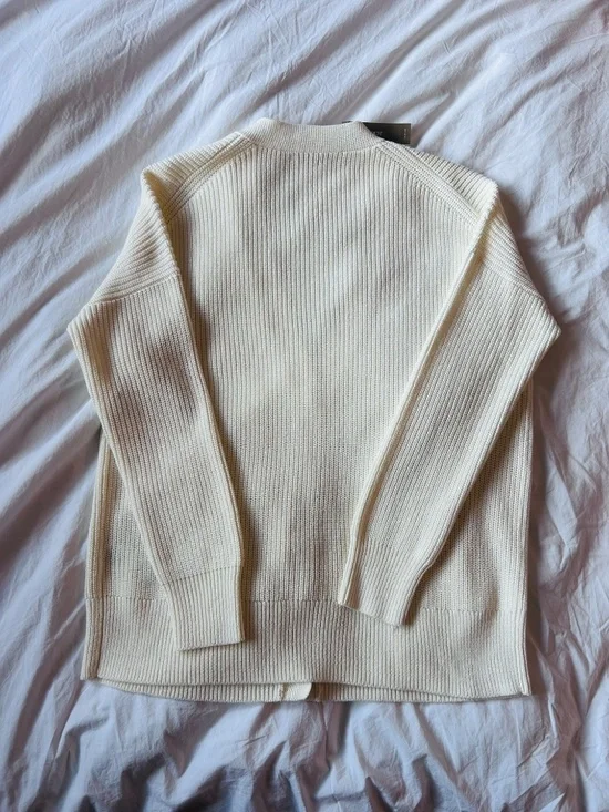J.Crew V-neck Cotton-blend Cardigan Sweater - Picture 8 of 8